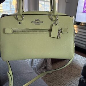 Coach Light Green Leather Satchel